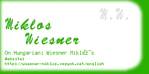 miklos wiesner business card